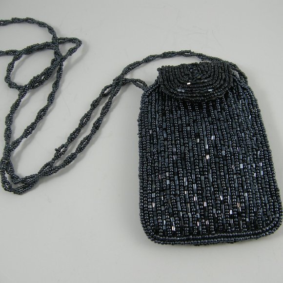 Black Beaded Evening Bag - Picture 1 of 1